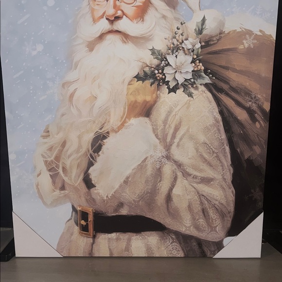 Santa Claus Canvas Art in White and Brown - Picture 3 of 5